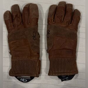 OUTDOOR RESEARCH Brown Leather Insulated Gloves M